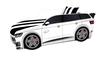 Детская кровать-машина для мальчика Audi Q7 премиум P003 WHITE фото